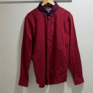 Express Limited Edition Fitted XL Men's Red Button-Up Shirt